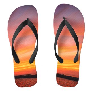 Sunset Splash Flip Flops