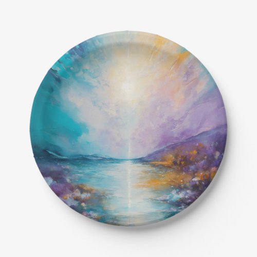 Sunset Splendor Luminous Sky Paper Plates Paper Plates