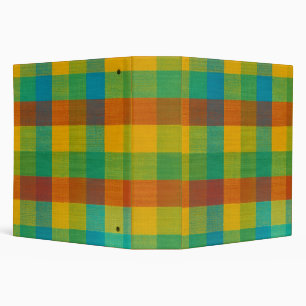Sunset Squares – Colorful Plaid 3-Ring Binder