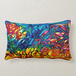 Sunset Squid Lumbar Pillow