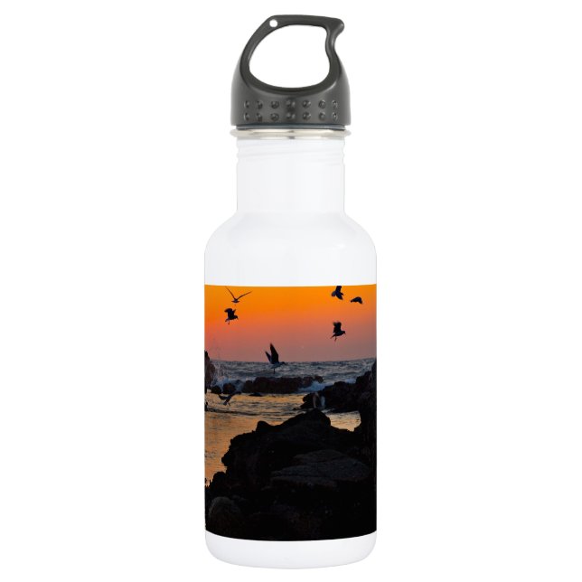 Sunset Stainless Steel Water Bottle (Front)