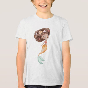 Sunset Star Mermaid Watercolor Tri-Blend Shirt