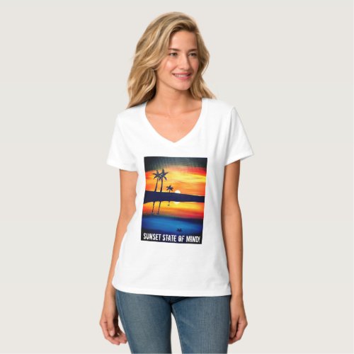 Sunset State Of Mind Womens T_shirt