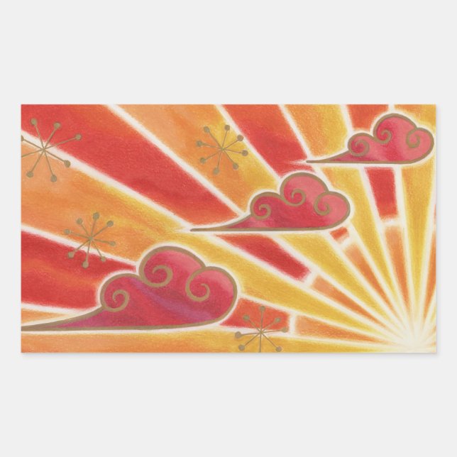 Sunset sticker rectangle (Front)