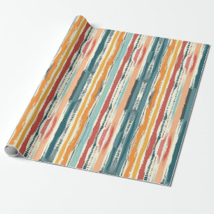 Sunset Stripe Serenade Wrapping Paper