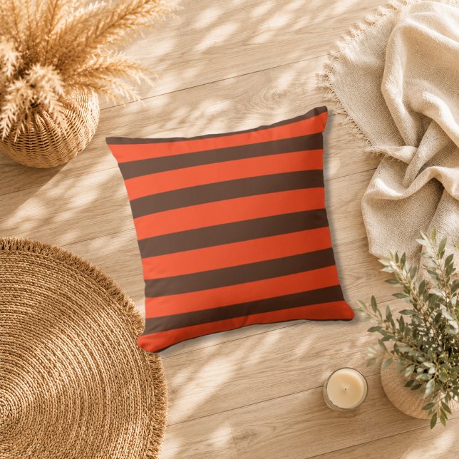 Sunset Stripe Throw Pillow (Creator Uploaded)