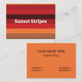 Sunset Stripes Business Card