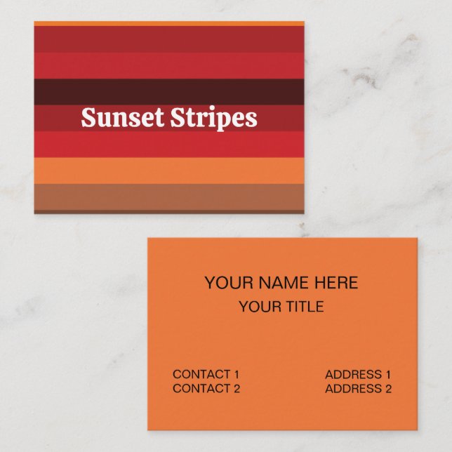 Sunset Stripes Business Card (Front/Back)