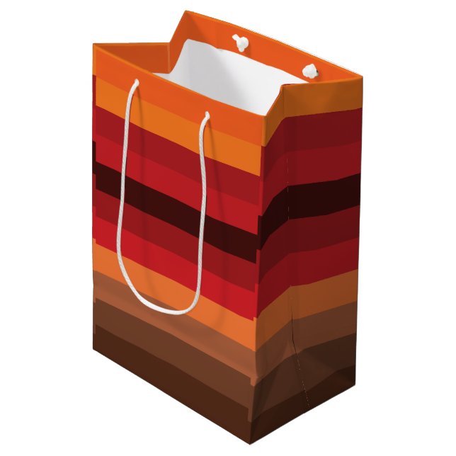 Sunset Stripes Medium Gift Bag (Front Angled)