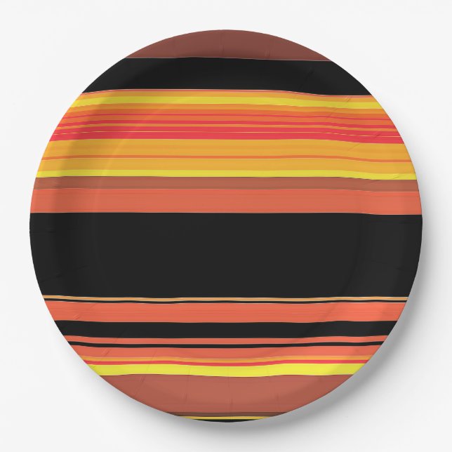 SUNSET STRIPES PAPER PLATES (Front)