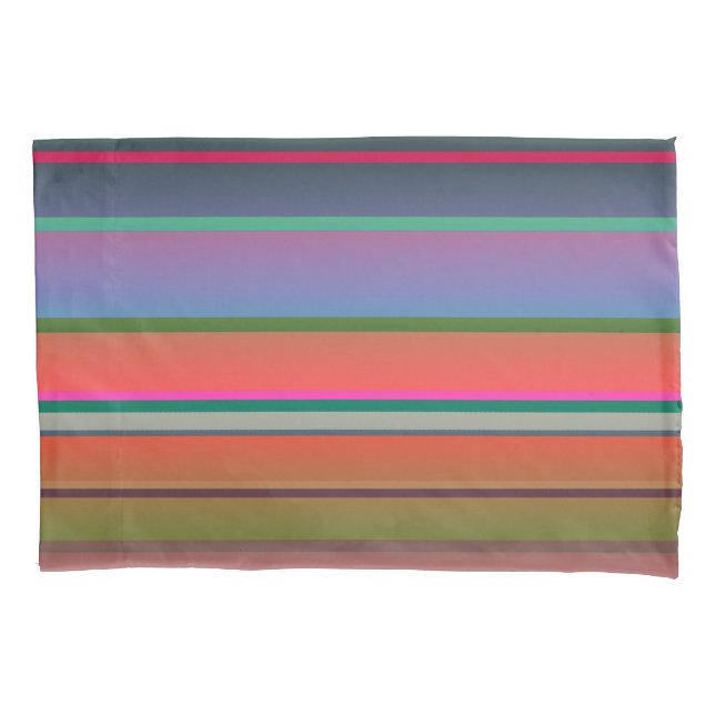 Sunset Stripes Pillow Case (Front)