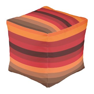 Sunset Stripes Pouf