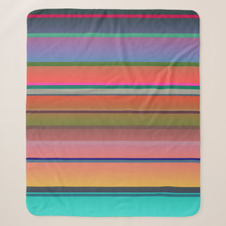 Sunset Stripes Sherpa Blanket