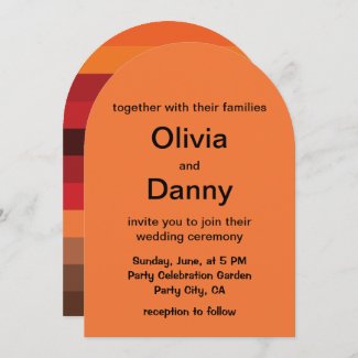 Sunset Stripes Summer Wedding Invitation