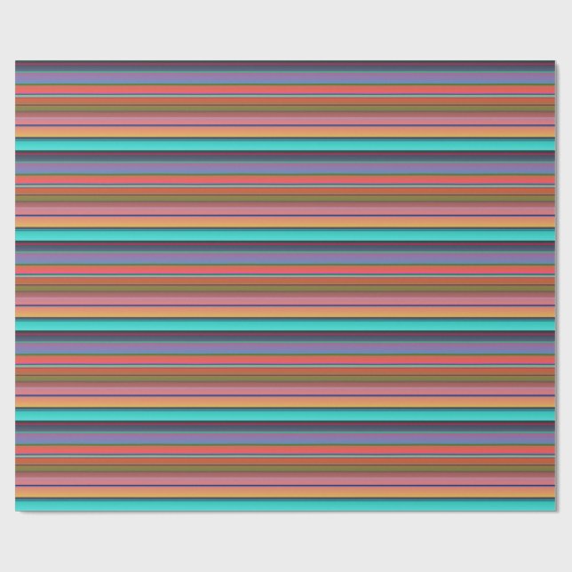 Sunset Stripes Wrapping Paper (Flat)