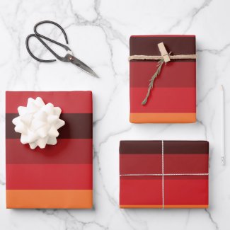 Sunset Stripes Wrapping Paper Sheets