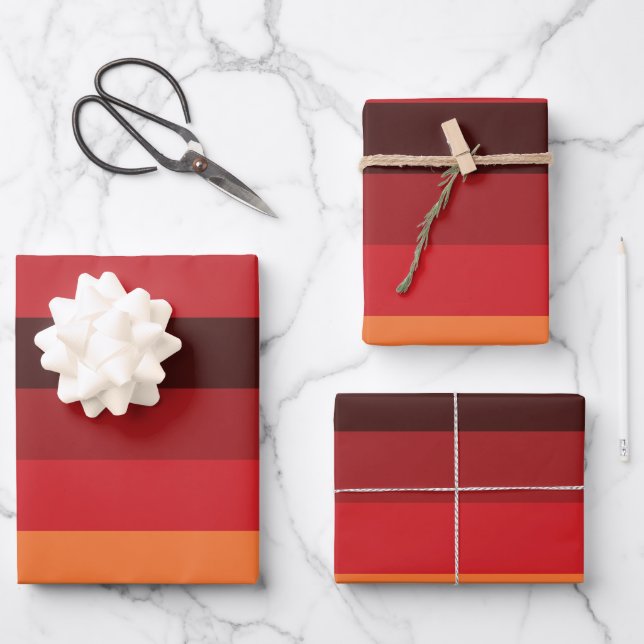 Sunset Stripes Wrapping Paper Sheets (Front)
