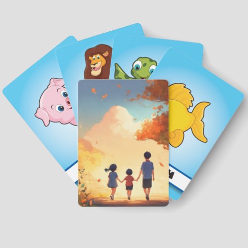 Sunset Stroll Matching Playing Cards for Kids
