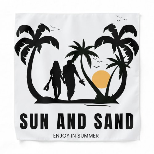 Sunset Stroll Sand  Sunshine Bandana