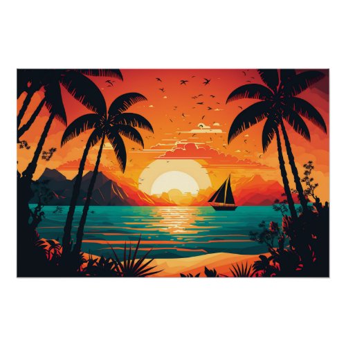 SUNSET SUMMER ULTRA_COLORFUL POSTER