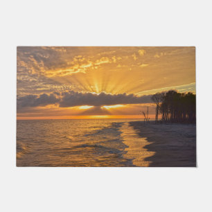Sunset Sunbeams on Dauphin Island, Alabama Doormat