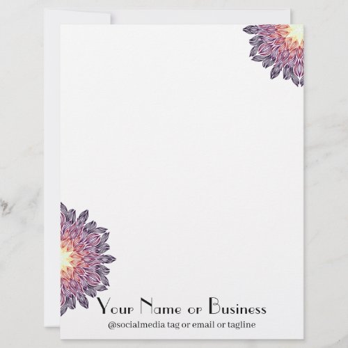 Sunset Sunburst Letterhead