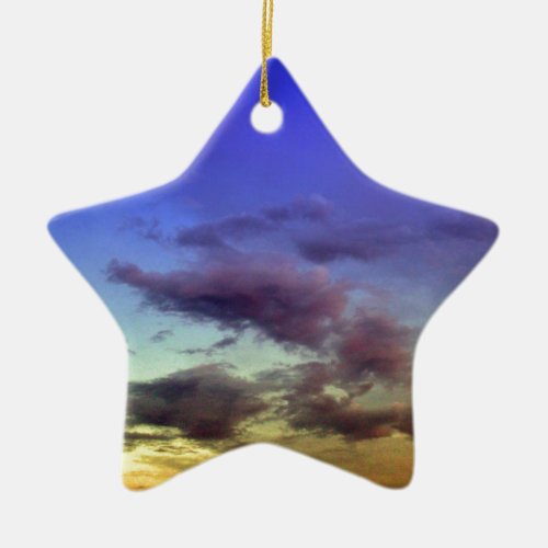 Sunset  Sunrise Sky  Clouds Ceramic Ornament