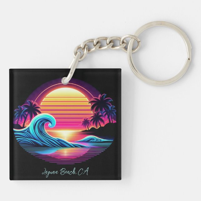 Sunset Surf Glow Keychain (Back)