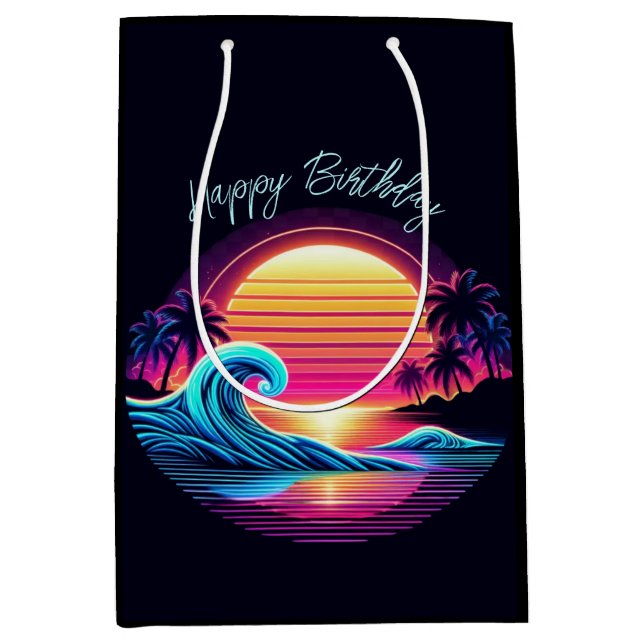Sunset Surf Glow Medium Gift Bag (Front)