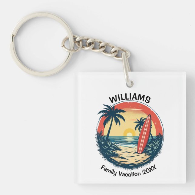 Sunset Surf Keychain (Front)