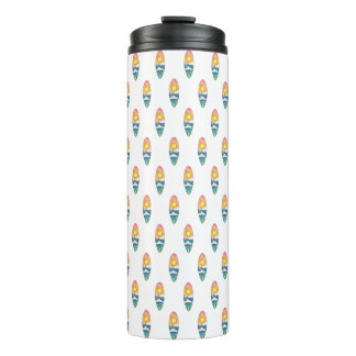 Sunset Surf Oval Pattern  Thermal Tumbler
