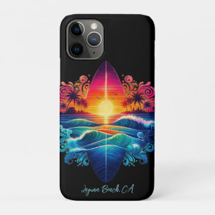 Sunset Surfboard Curls- iPhone 11 Pro Case