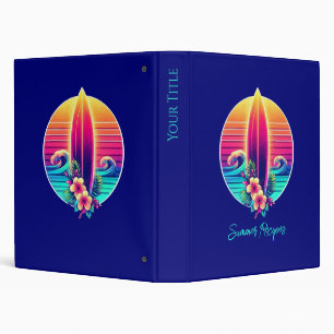 Sunset Surfboard Paradise- 3 Ring Binder