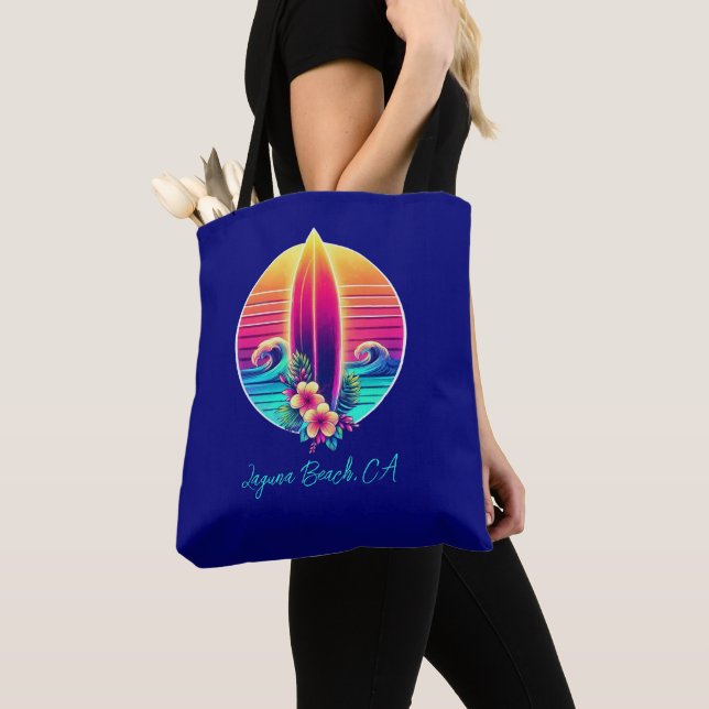 Sunset Surfboard Paradise- Tote Bag (Close Up)