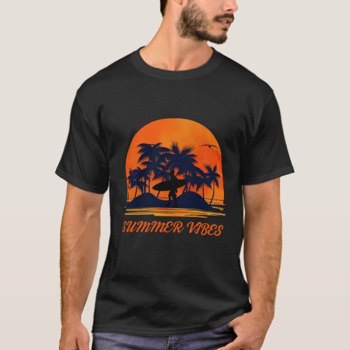 Sunset Surfer Embrace the Summer Vibes T_Shirt