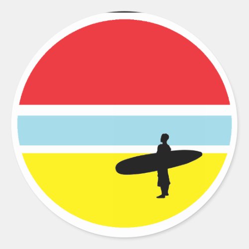 Sunset Surfer Sticker