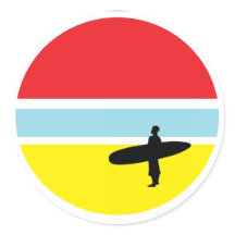 Sunset Surfer Sticker
