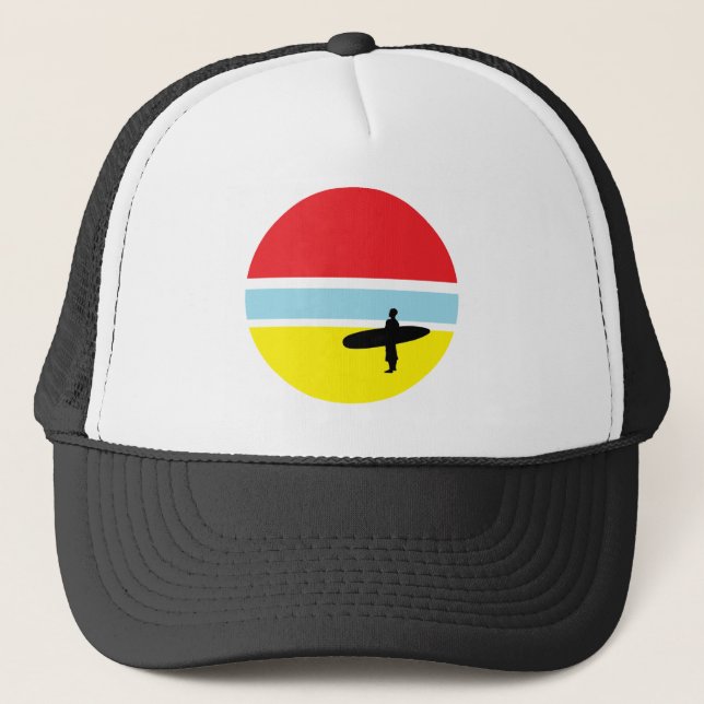 Sunset Surfer Trucker Hat (Front)