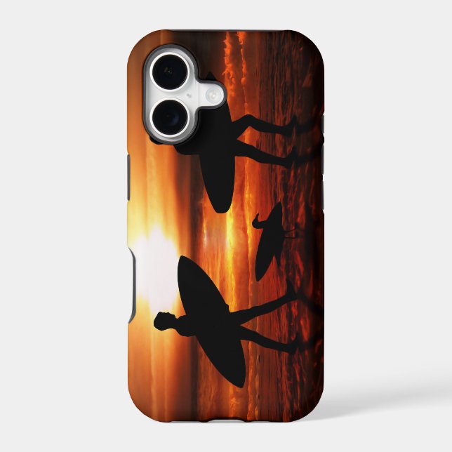 Sunset Surfers Iphone Case (Back)