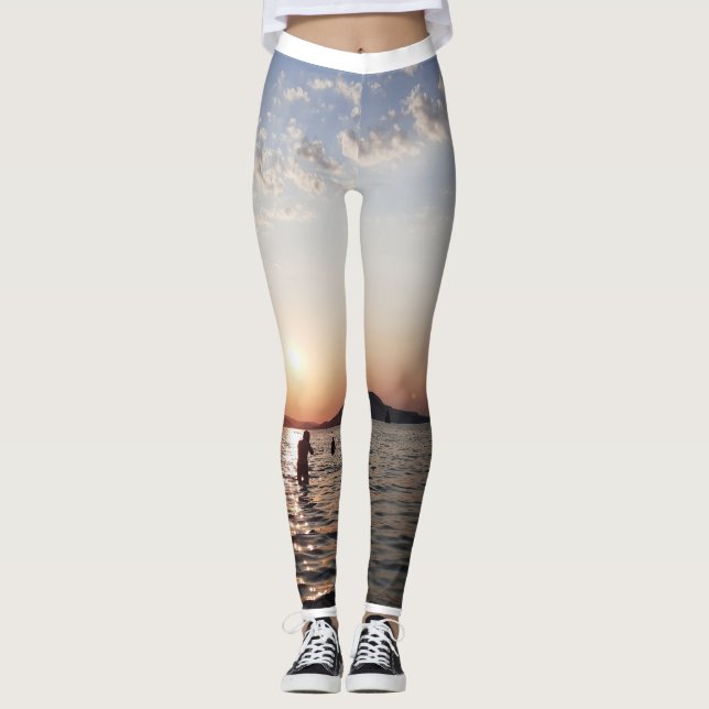 Sunset Swimmers leggings for women (Front)