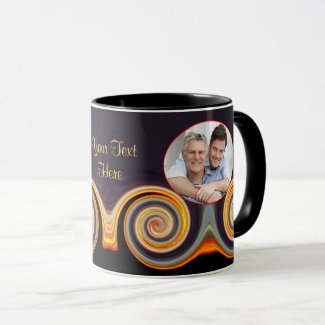 Sunset Swirl Fractal Photo Mug