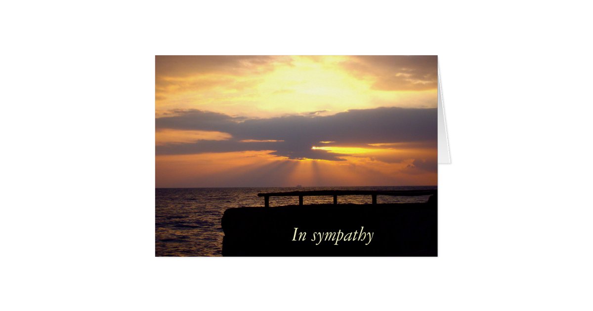 Sunset Sympathy Card | Zazzle