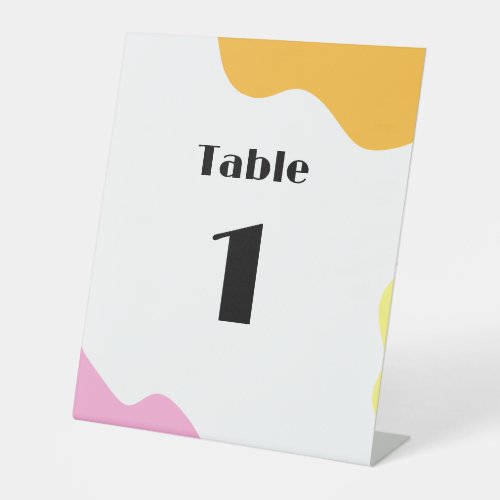 Sunset Table Number Pedestal Sign