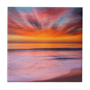 Sunset Tamarack Beach   Carlsbad, CA Ceramic Tile
