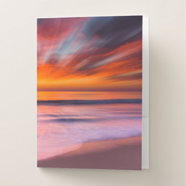 Sunset Tamarack Beach | Carlsbad, CA Pocket Folder (Front)