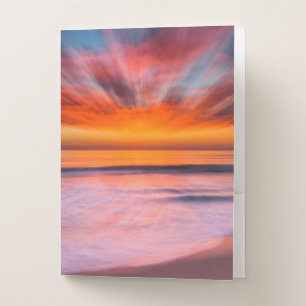 Sunset Tamarack Beach   Carlsbad, CA Pocket Folder