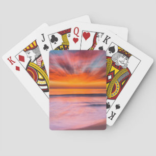 Sunset Tamarack Beach Carlsbad, CA Poker Cards