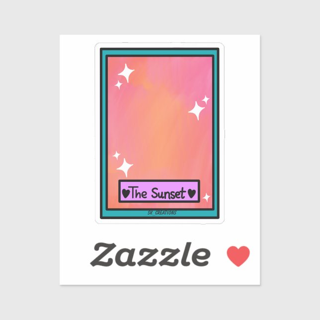 Sunset Tarrot Card Sticker (Sheet)
