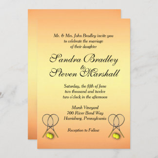 Sunset Tennis Wedding Invitation