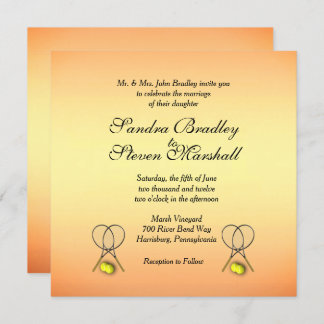 Sunset Tennis Wedding Invitations